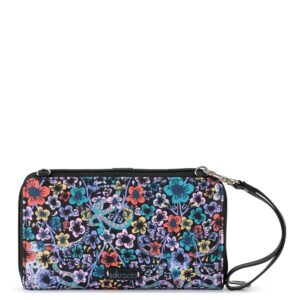 Sakroots Artist Circle Smartphone Crossbody in Eco Twill, Detachable Wristlet Strap, Pink Mojave Canyon