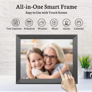 BSIMB 15-Inch 32GB WiFi Digital Photo Frame, Extra Large Electronic Picture Frame with Touch Screen, Share Pictures&Videos via App&Email from Anywhere, Gift for Mother's Day