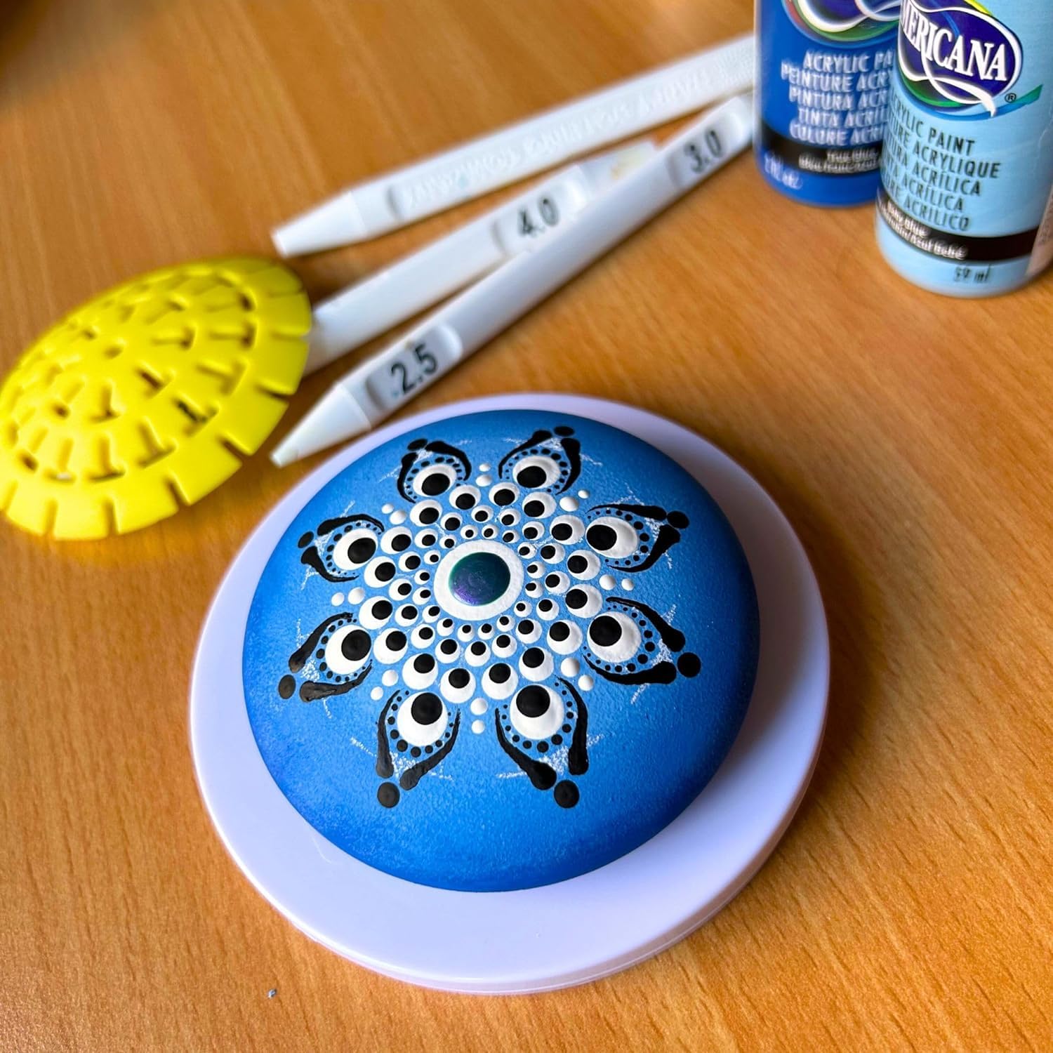 4” - Turntable for Painting - Happy Dotting Company - Best Small Turntable for dot Art - Must-Have Tool for Mandala Art Stone Painting - Lazy Susan - rotates 360 Degrees