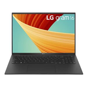 lg gram 16” lightweight laptop, intel 13th gen core i7 evo platform, windows 11 home, nvidia rtx3050 4gb gpu, 32gb ram, 2tb ssd, black