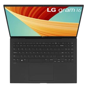 LG gram 16” Lightweight Laptop, Intel 13th Gen Core i7 Evo Platform, Windows 11 Home, NVIDIA RTX3050 4GB GPU, 32GB RAM, 2TB SSD, Black