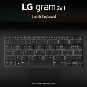 LG gram 16” 2in1 Lightweight Laptop, Intel 13th Gen Core i7 Evo Platform, Windows 11 Home, 32GB RAM, 1TB SSD, Black