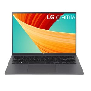 lg gram 16” lightweight laptop, intel 13th gen core i7 evo platform, windows 11 home, 16gb ram, 1tb ssd, gray