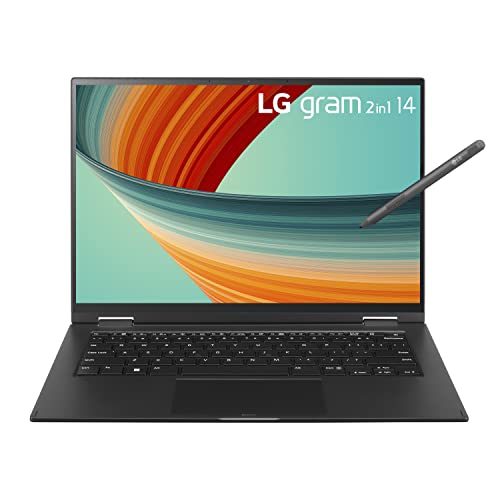 LG gram 14” 2in1 Lightweight Laptop, Intel 13th Gen Core i7 Evo Platform, Windows 11 Home, 16GB RAM, 1TB SSD, Black