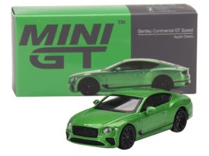 2022 bentley continental gt speed apple green met. limited edition to 1200 pieces worldwide 1/64 diecast model car by true scale miniatures mgt00473
