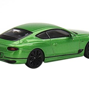2022 Bentley Continental GT Speed Apple Green Met. Limited Edition to 1200 Pieces Worldwide 1/64 Diecast Model Car by True Scale Miniatures MGT00473