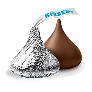 Hershey Kisses Milk Chocolate Candy, Approx.60 Pieces Silver Foil Wrap (in Tundras Sealed Bag)