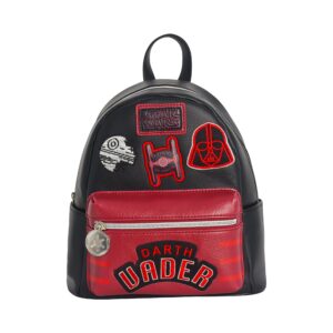 concept one star wars mini backpack, darth vader small travel bag for men and women, multi, 9 inch