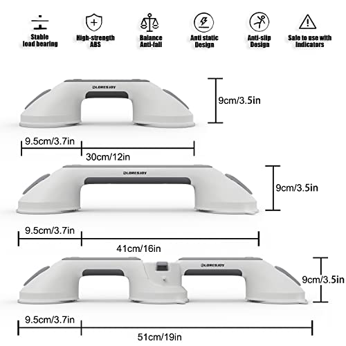 LORESJOY Shower Handle Grab Bars for Bathtubs and Showers, Support Handicap Elderly Suction Grab Bars Balance Assist, Bath Handles with Indicators, Grip Non Safety Hand Rail for Injury (2Pack 16in)