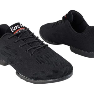 Men's Women's Dance Sneaker Practice Sheos - Very Fine Dance Shoes - VFSN020 Black Split-Sole (us_Footwear_Size_System, Adult, Women, Numeric, Medium, Numeric_12)