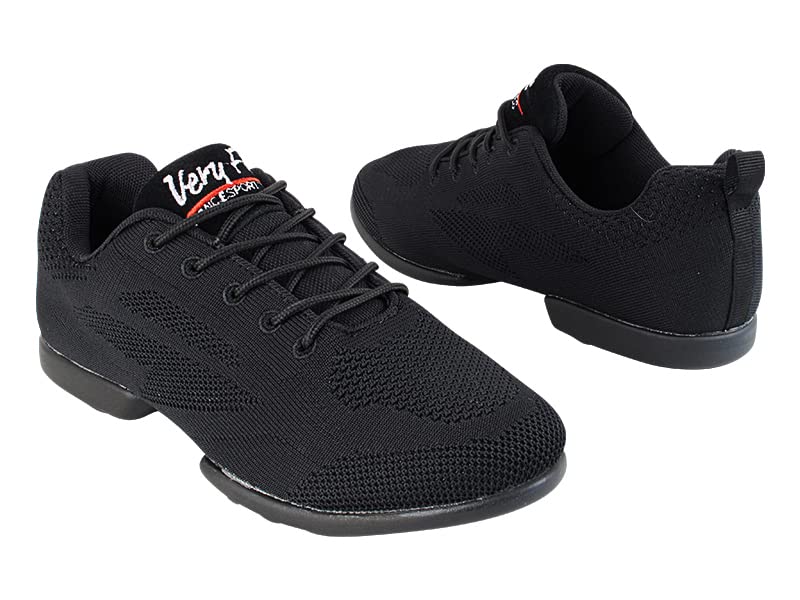 Men's Women's Dance Sneaker Practice Sheos - Very Fine Dance Shoes - VFSN020 Black Split-Sole (us_Footwear_Size_System, Adult, Women, Numeric, Medium, Numeric_12)