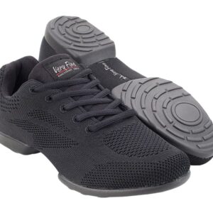 Men's Women's Dance Sneaker Practice Sheos - Very Fine Dance Shoes - VFSN020 Black Split-Sole (us_Footwear_Size_System, Adult, Women, Numeric, Medium, Numeric_12)