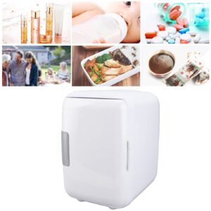 Yosoo Small Refrigerator Cooler, Mini Fridge for Skincare Cosmetic Foods Medications Drinks with 4 Liter 6 Can Capacity Compact Refrigerators Refrigerators, Freezers Ice Makers (White)