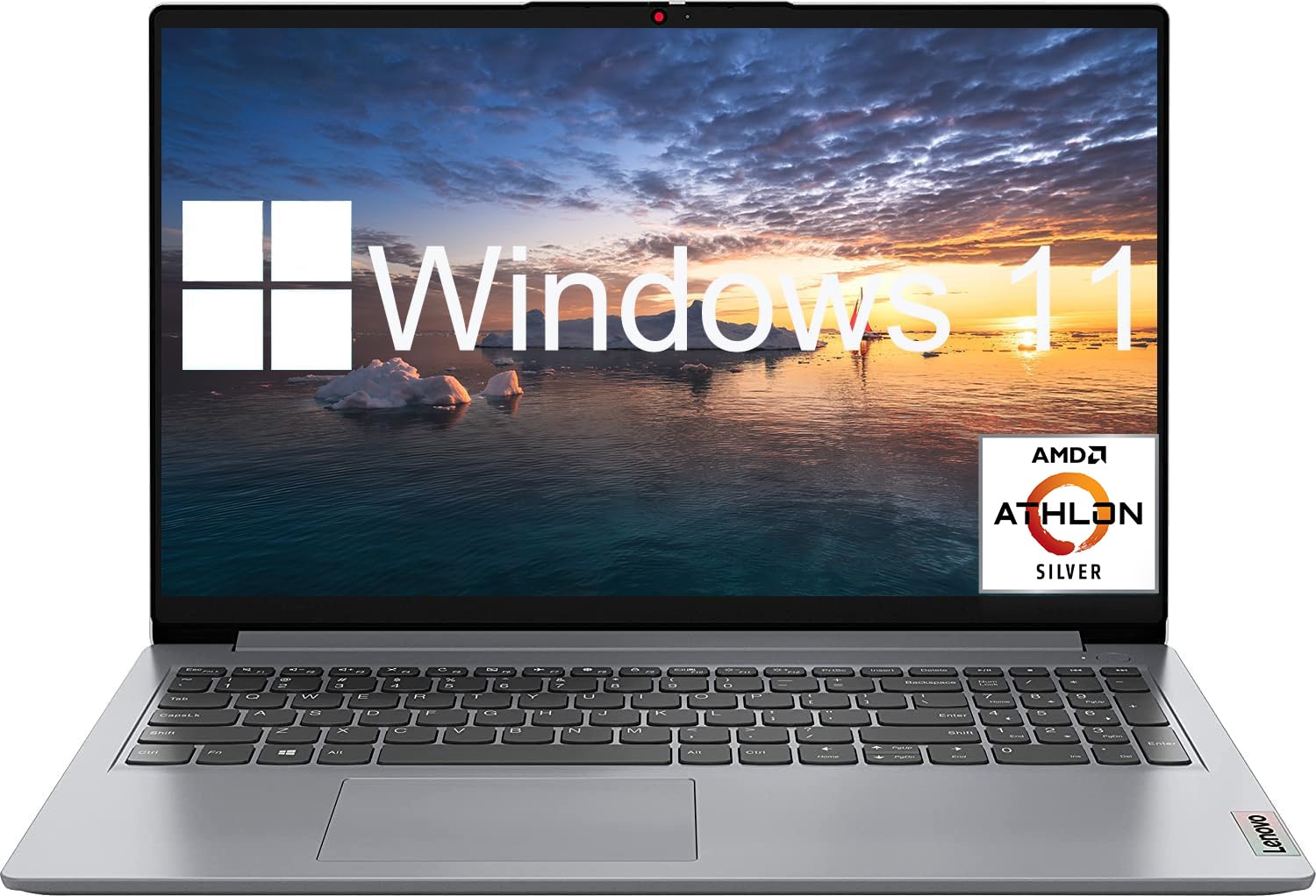 Lenovo IdeaPad Laptop, 15.6" HD Display, AMD Athlon Silver 3050U Processor, Windows 11 Home, 12GB RAM, 384GB SSD (128GB eMMC+256GB PCIe SSD), Webcam, HDMI, WiFi 6, USB Type-C, Long Battery Life, PCM