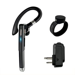 walkie talkie bluetooth headset ptt with noise cancelling mic 2 pin wireless earpiece compatible with motorola gp68 cp200 gp88 walkie talkies radio hb-6a