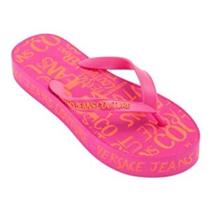 Versace Jeans Couture Pink Signature Sole Fashion Platform Flip Flop-6 for Womens