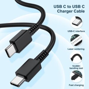 2Pack 45W Samsung Super Fast Charger with Type C Cable 10ft, USB C Wall Charging Block Plug and Android Phone Charger Cord Long for Galaxy S23 Ultra/S23/S23+/S22/S22/S22+/S22 Plus/S21/Note 20/Note10+