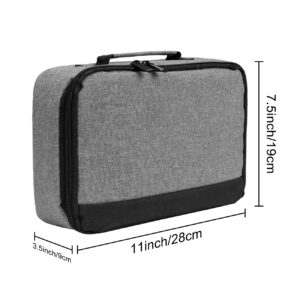 ELEPHAS Projector Case, Projector Carrying Bag with Accessories Pockets (12 x 7.5 x 4 Inches), Grey