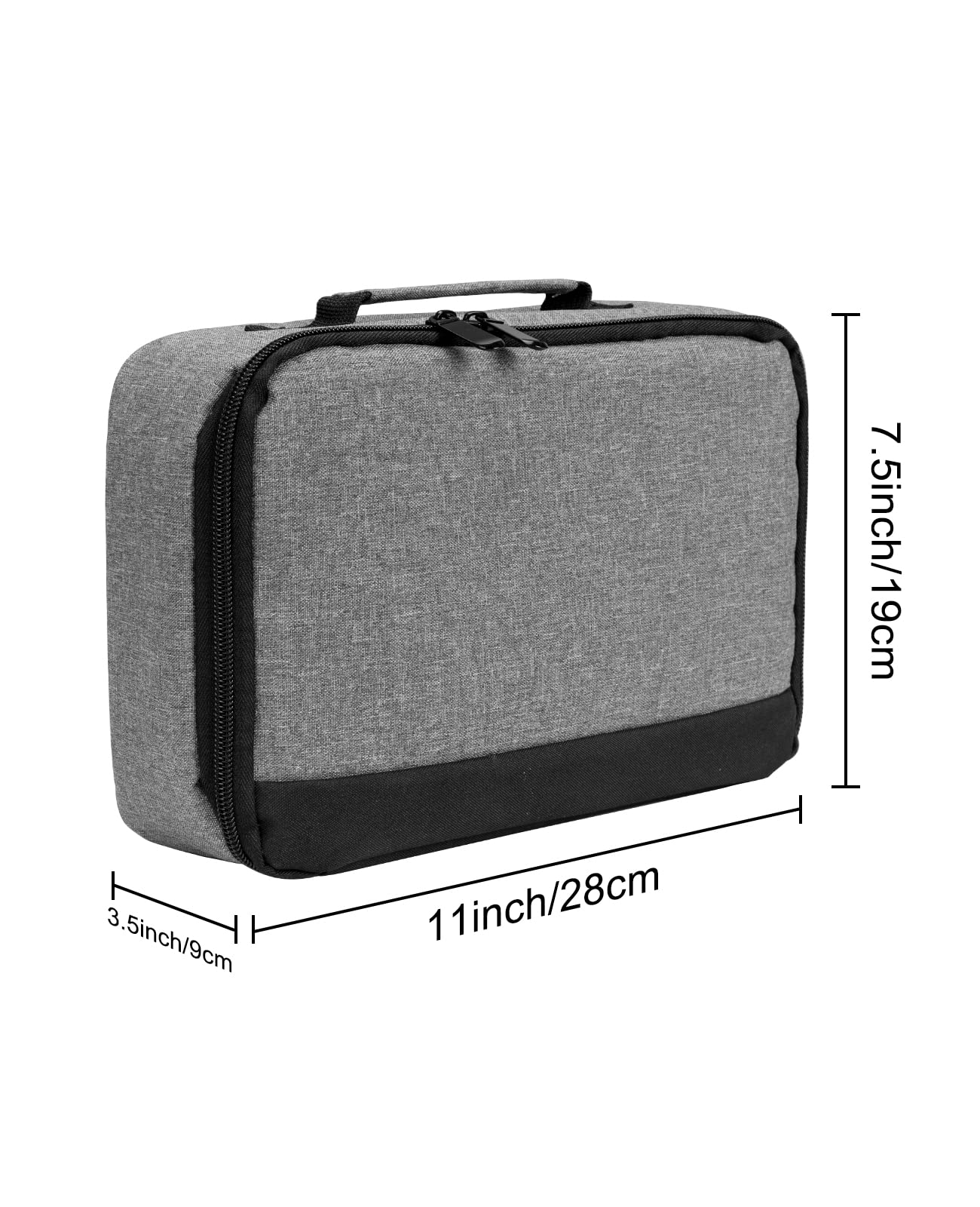 ELEPHAS Projector Case, Projector Carrying Bag with Accessories Pockets (12 x 7.5 x 4 Inches), Grey