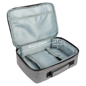 ELEPHAS Projector Case, Projector Carrying Bag with Accessories Pockets (12 x 7.5 x 4 Inches), Grey