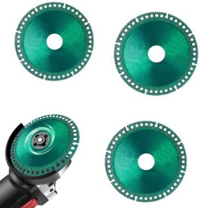 3 pcs indestructible disc for grinder, indestructible cutting disc, indestructible disc for angle grinder, 4 inch diamond ultra-thin cutting saw blade for ceramic tile glass metal wood cutting