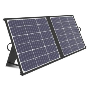 yesper foldable 100w solar panel charger, compatible with armor pro portable power station, with dual usb(usb-a & usb-c) & 18v dc output(3 connectors), for outdoor camping van rv trip