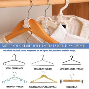 Clothes Hanger Connector Hooks,50 Pcs Hanger Hooks,Hanger Extender Clips, Cascading Clothes Hangers for Heavy Duty Space Saving Cascading Connection Hooks Clip for Closet Wardrobe Organiser(50PWhite)