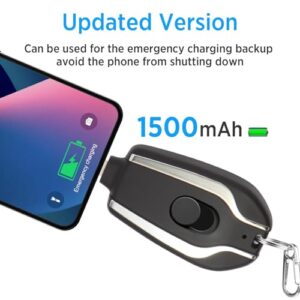 HUAYOTEK Mini Emergency Power Pod,100% Full Capacity Keychain Portable Charger for Android,Power Emergency Pod Power Bank Battery Pack for iPhone 15/15 Plus/15 Pro/15 Pro Max,Samsung,Google Pixel,LG