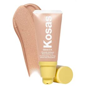 kosas glow i.v. vitamin-infused skin enhancer face makeup - tinted beauty highlighter for a healthy glow - illuminate