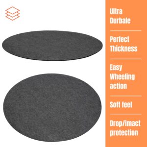 Protect Your Floors with Our Office Chair Mat - Desk Floor Mat for Carpet and Hardwood - Heavy Duty Chair Mats for Rolling Chairs and Computer Use (Grey)