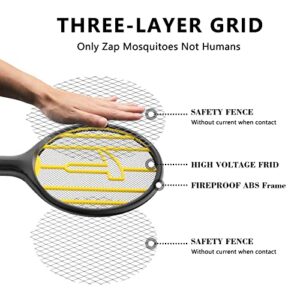 Endbug Electric Fly Swatter Racket 2 Pack, Hangable Mosquito Zapper, 3000V Handheld Bug Zapper Racket, Fly Zapper for Indoor & Outdoor