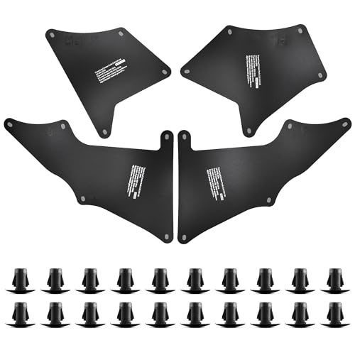 Splash Guard Fender Liners Shield with Clips Compatible with 2003-2020 Toyota 4 Runner, FJ Cruiser, Land Cruiser Prado(C-Black)