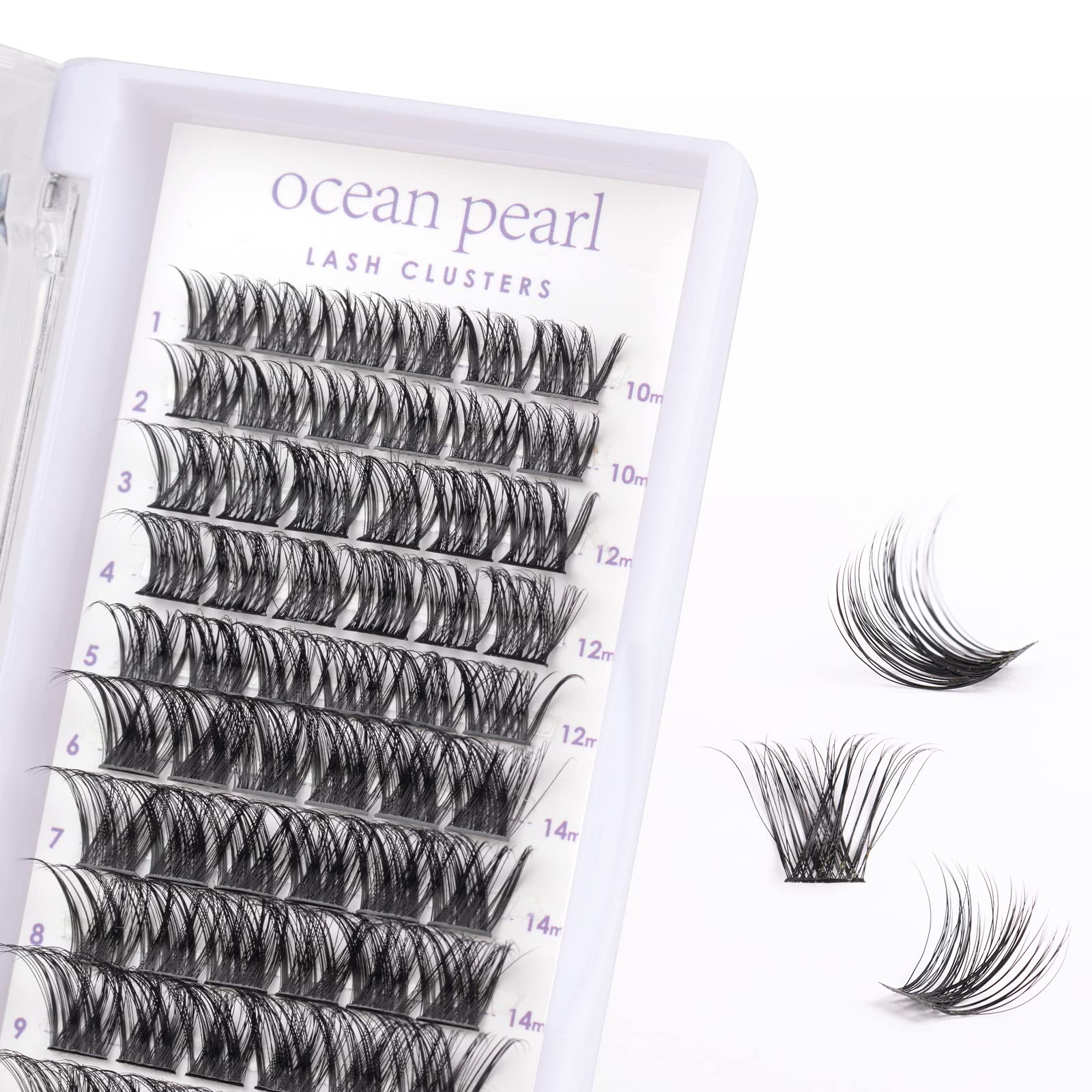 Lash Clusters 72 Pcs Individual Lashes DIY Lash Extensions 10-16mm Length Reusable Soft Natural False Eyelashes Thin Band Eyelash Extensions for Makeup at Home