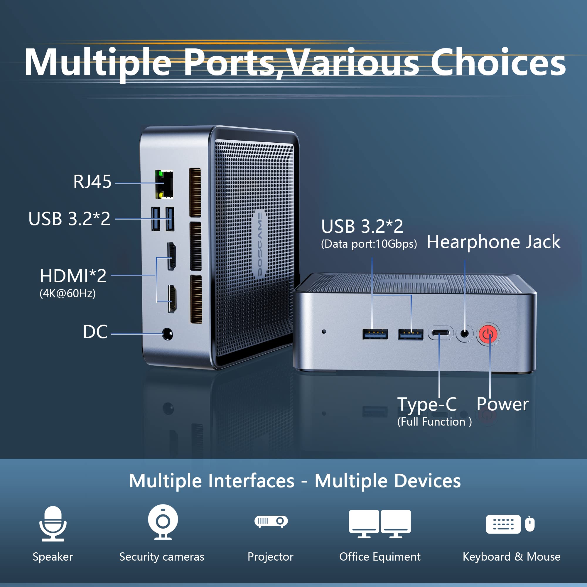 BOSGAME Mini PC G35 Intel 11th Gen Core i5-1135G7 (4C/8T, up to 4.2GHz) Mini Computer 16GB DDR4 512GB SSD Mini Desktop PC, 4K Triple Display, 2xHDMI,4xUSB3.2 Ports,Type-C,WiFi6,BT5.2