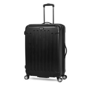 kenneth cole reaction renegade luggage expandable 8-wheel spinner lightweight hardside suitcase, fuchsia, 28-inch checked