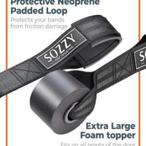 Sozzy Door Anchor for Resistance Bands, Extra Large, Heavy Duty with Solid Nylon Core, Great for Closed Loop Bands, Physical Therapy, Home Workout Equipment