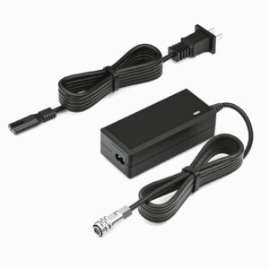 ac charger for blackmagic pocket cinema camera 4k, 6k, 6k pro, 6k g2, bmpcc 4k 6k pro g2 replacement blackmagic camera 4k 6k power adapter (ul listed)