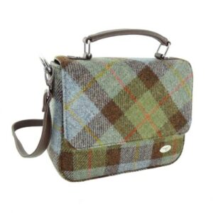 harris tweed 'thurso' square bag in macleod tartan