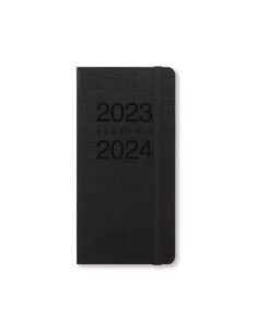 letts memo slim academic 2023.2024 week to view diary - black