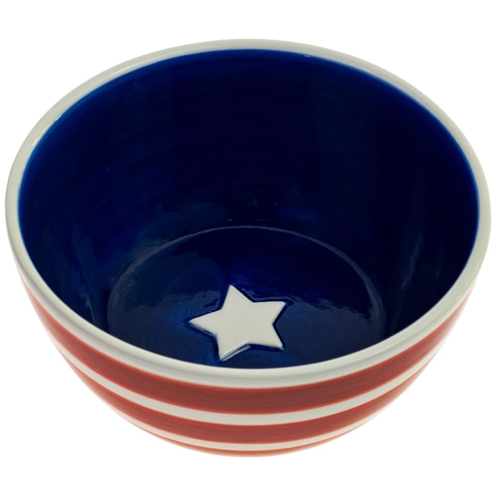 Boston International - Candy Bowl - Red Stripe Blue Star, 1 Cup