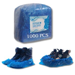 1000 piece (500 pairs) shoe covers disposable - non slip 15.7'' hygienic shoe & boot covers recyclable waterproof shoe booties for indoors. booties cover see all models.