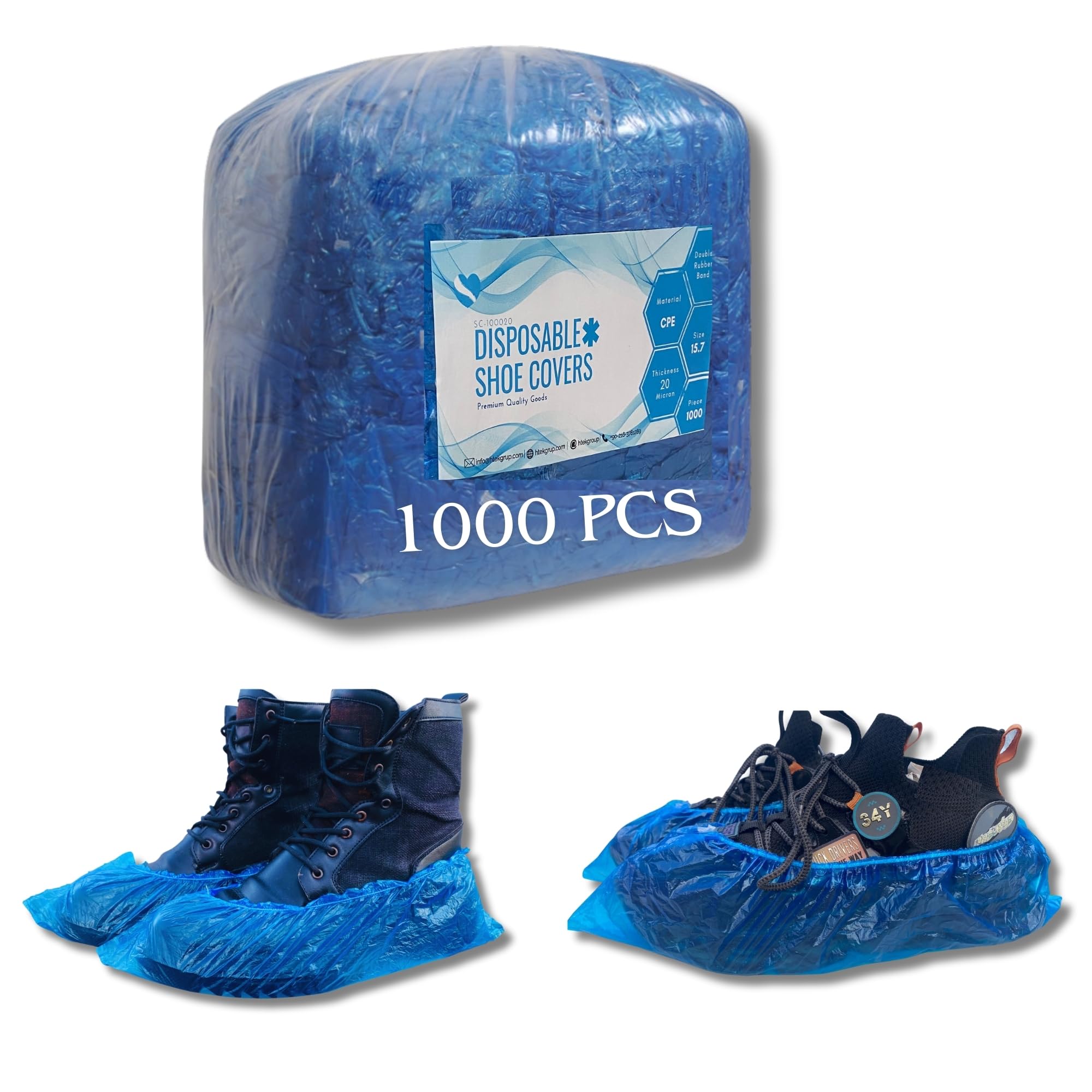 1000 Piece (500 Pairs) Shoe Covers Disposable - Non Slip 15.7'' Hygienic Shoe & Boot Covers Recyclable Waterproof Shoe Booties for Indoors. Booties Cover See all models.