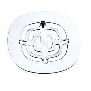 westbrass a316-26 4-1/2" od brass snap-in shower strainer grid drain cover, polished chrome