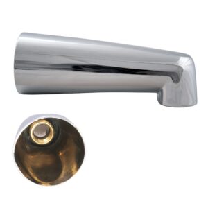 westbrass a507-1f-26 7" reach wall mount tub spout, polished chrome