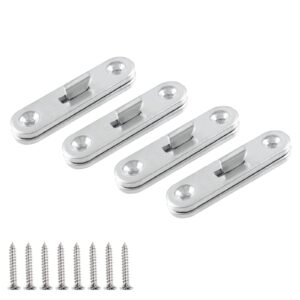 lifcratms pack of 4 wood bed rail fasteners, 3 inch thicken bed connecting fittings bed frame rail hardware
