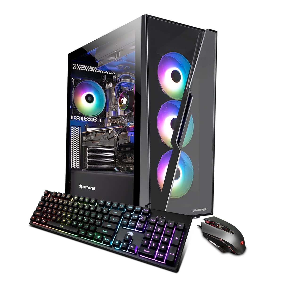 iBuyPower Pro Gaming PC Computer Desktop SlateHakoA5N36T01 (Ryzen 5 7600 3.8GHz, GeForce RTX 3060Ti 8GB, 16 GB DDR5 RAM, 1TB NVMe SSD, WiFi Ready, Windows 11 Home)