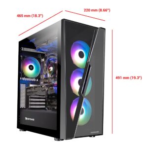 iBuyPower Pro Gaming PC Computer Desktop SlateHakoA5N36T01 (Ryzen 5 7600 3.8GHz, GeForce RTX 3060Ti 8GB, 16 GB DDR5 RAM, 1TB NVMe SSD, WiFi Ready, Windows 11 Home)