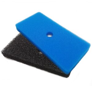2pcs pond replacement filter pads,coarse and fine pads for pond pump pre-filter box,blue and black sponge filters replacement