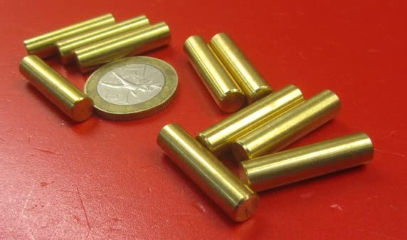 360 Brass Dowel Pin 1/4" Diameter x 1.00" Length 10 Pcs