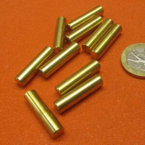 360 Brass Dowel Pin 1/4" Diameter x 1.00" Length 10 Pcs